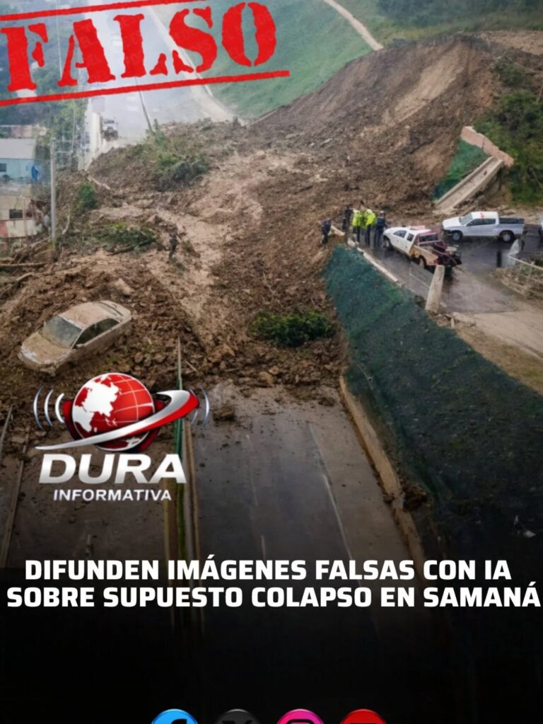 Difunden imágenes falsas con IA sobre supuesto colapso en Samaná